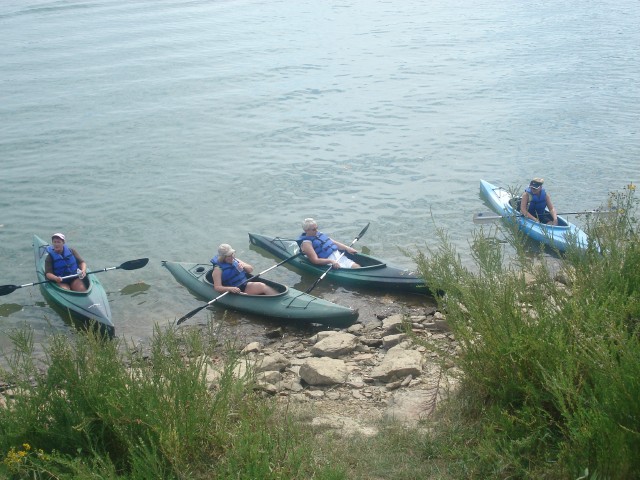 The four brave kayakers